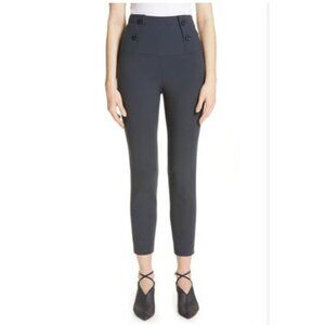 Tibi Womens Anson Stretch Cropped Tailored Pants Prussian Blue Size 4 Naval